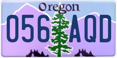 OR license plate 056AQD