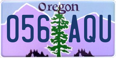 OR license plate 056AQU