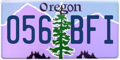 OR license plate 056BFI