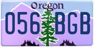 OR license plate 056BGB