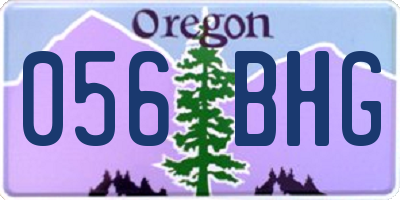 OR license plate 056BHG