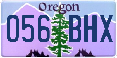 OR license plate 056BHX