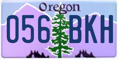 OR license plate 056BKH