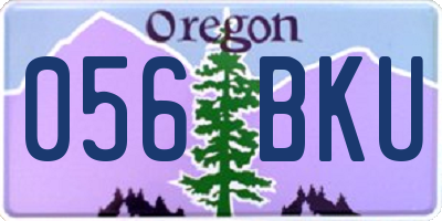 OR license plate 056BKU
