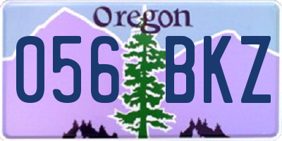 OR license plate 056BKZ