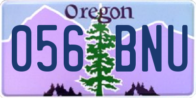 OR license plate 056BNU