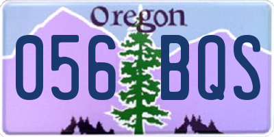 OR license plate 056BQS
