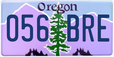 OR license plate 056BRE