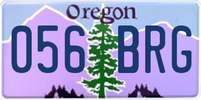 OR license plate 056BRG