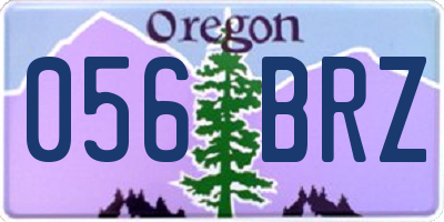 OR license plate 056BRZ