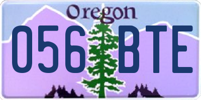 OR license plate 056BTE