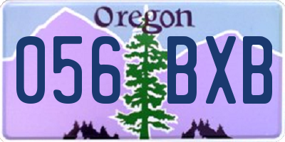 OR license plate 056BXB