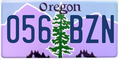 OR license plate 056BZN