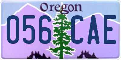 OR license plate 056CAE