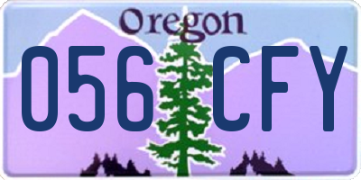 OR license plate 056CFY