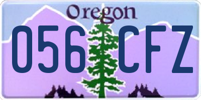 OR license plate 056CFZ