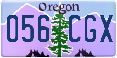 OR license plate 056CGX
