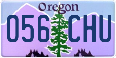 OR license plate 056CHU