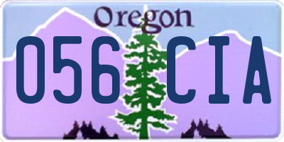OR license plate 056CIA
