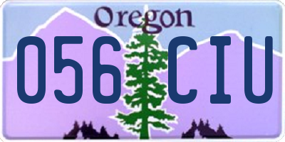 OR license plate 056CIU