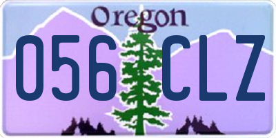 OR license plate 056CLZ