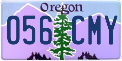 OR license plate 056CMY