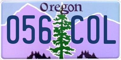 OR license plate 056COL
