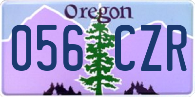 OR license plate 056CZR