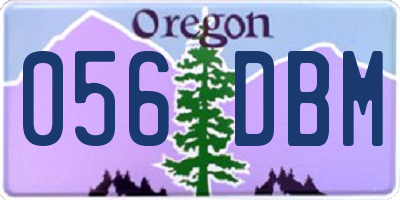 OR license plate 056DBM