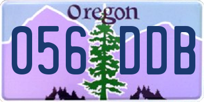 OR license plate 056DDB