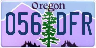 OR license plate 056DFR