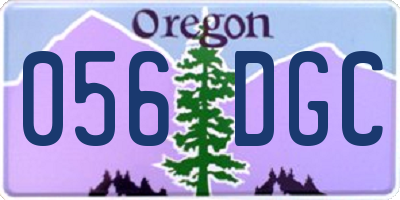 OR license plate 056DGC