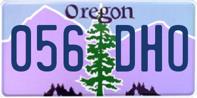 OR license plate 056DHO