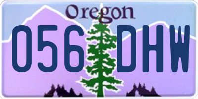 OR license plate 056DHW