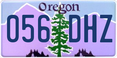 OR license plate 056DHZ