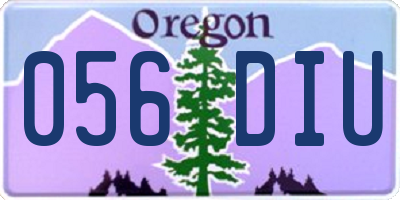 OR license plate 056DIU