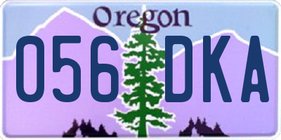 OR license plate 056DKA