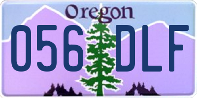 OR license plate 056DLF