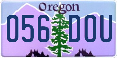 OR license plate 056DOU