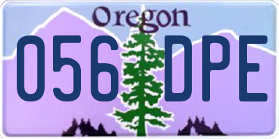 OR license plate 056DPE