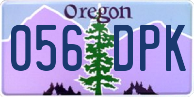 OR license plate 056DPK