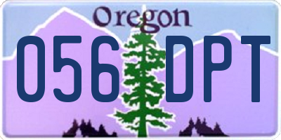 OR license plate 056DPT