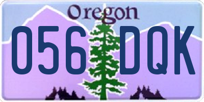 OR license plate 056DQK