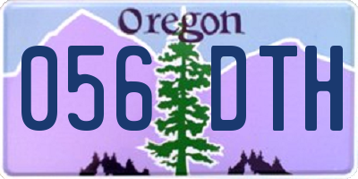 OR license plate 056DTH