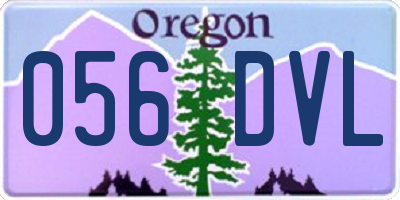 OR license plate 056DVL