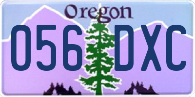 OR license plate 056DXC