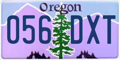 OR license plate 056DXT
