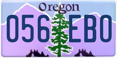 OR license plate 056EBO