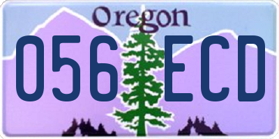OR license plate 056ECD