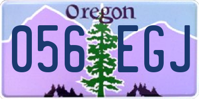 OR license plate 056EGJ